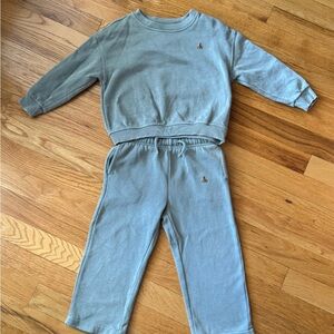 Baby Gap' Cozy Sweatshirt and Jogger Set - Light green size 2T